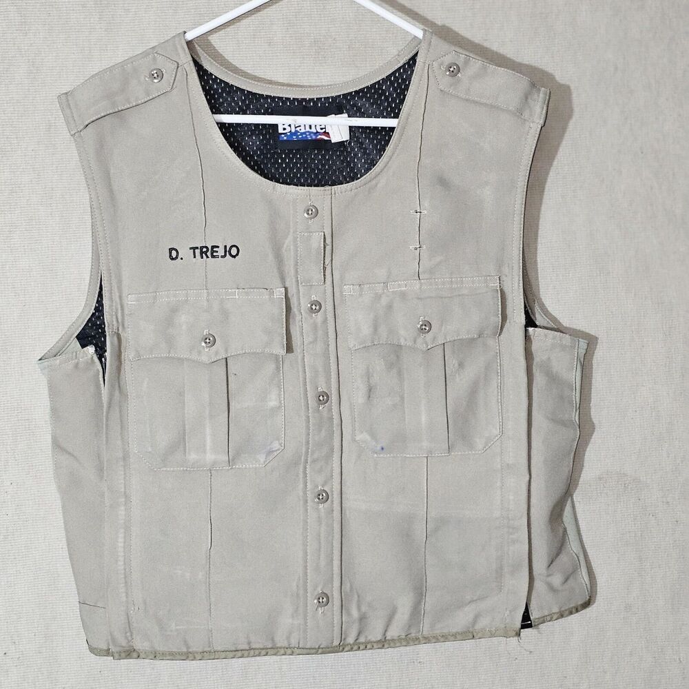 Bespoke Blauer Armorskin Mens Vest - Silver Tan 8370 Med Tall D. Trejo Tactical